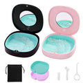 2 Pack Retainer Case with Vent Holes, Mirrors,Compatible with Invisalign,Night Guards Doboli Au supplements