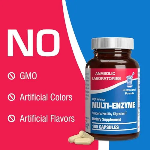 Anabolic Laboratories Multi Enzyme Nutritional Supplements - 100 Capsules of Digestive Anabolic Laboratories Au supplements