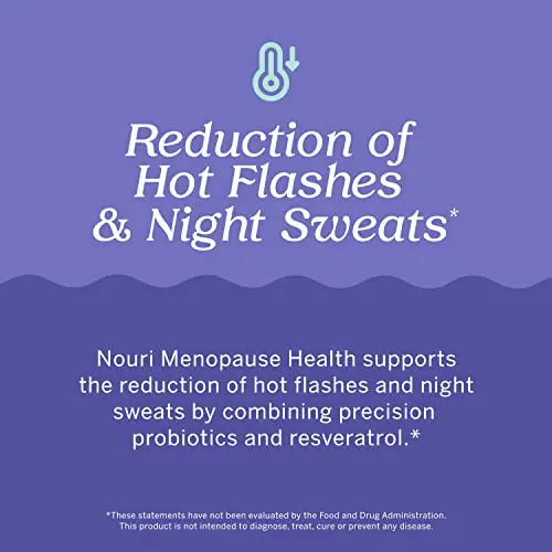 Nouri Menopause Health Probiotic, Menopause Relief for Women - Resveratrol Capsules Nouri Au supplements