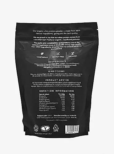 Total Whey | Organic Whey Protein Powder | Whey from Grass-fed Cows | 500g Powder G&G Vitamins Au supplements