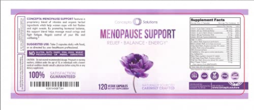 Concepta Solutions Menopause Support - Menopause Relief and Weight Management Support - for Hot Flashes, Night Sweats Relief and Energy - 120 Capsules - Made in USA Concepta Solutions Au supplements