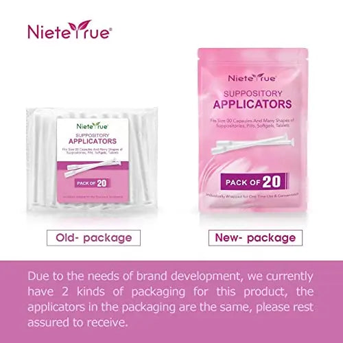 Nieteyrue 20-Packs Suppository Applicators for Women, Disposable, Individually Wrapped Nieteyrue Au supplements