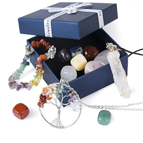 WVIOUOPU Healing Crystals and Chakra Stones Set - 13 Pcs Real Raw Healing Chakra Stones WVIOUOPU Au supplements