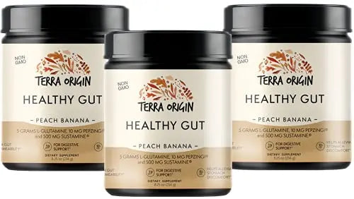 TERRA ORIGIN Healthy Gut Peach Banana | 3-Pack, 90 Servings (Three 30-Serving tubs) TERRA ORIGIN Au supplements
