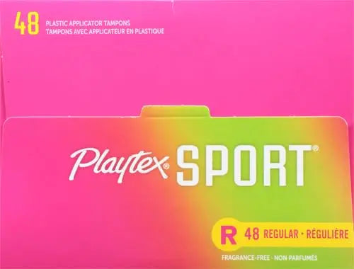 Playtex Sport Tampons, Regular Absorbency, Fragrance-Free - 48ct (Packaging May Vary) PLAYTEX Au supplements