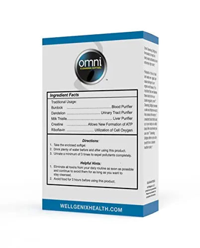 Wellgenix Omni Herbal Detox Cleanse Softgel: Fast Acting Body Detox, Quick Flush Toxin Removal Wellgenix Au supplements