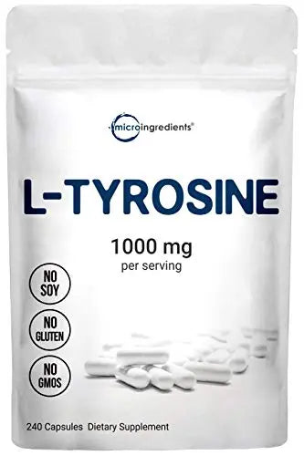 Micro Ingredients Plant Based L Tyrosine Pills, 1000mg Per Serving, 240 Capsules Micro Ingredients Au supplements