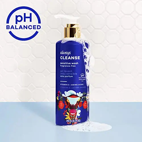 Always Cleanse Feminine Intimate Wash For Women, Ph Balanced For Sensitive Skin, Fragrance-Free Always Au supplements