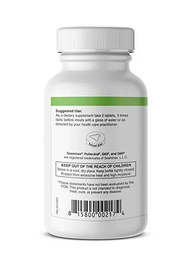Graminex PollenAid Prostate Supplement: All Natural Prostate Support for Bladder Control & Urinary Tract Health, Rye Pollen Extract Made in USA, 200 Tablets (Pack of 2) Graminex Au supplements