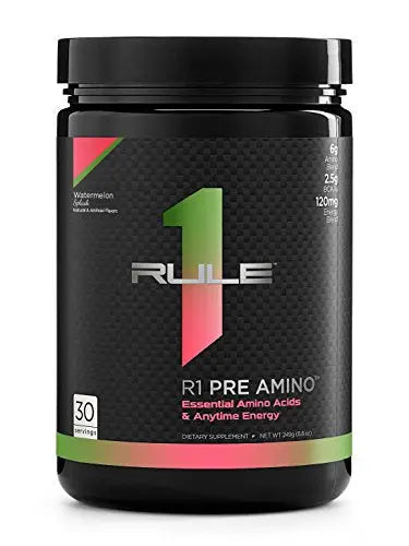 Rule 1 Proteins – Watermelon Splash, Anytime Energy Boost, R1 Pre Amino Acid Complex Rule 1 Proteins Au supplements