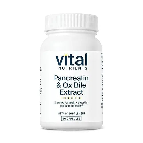 Vital Nutrients Pancreatin and Ox Bile Extract | Natural Digestive Enzyme Vital Nutrients Au supplements