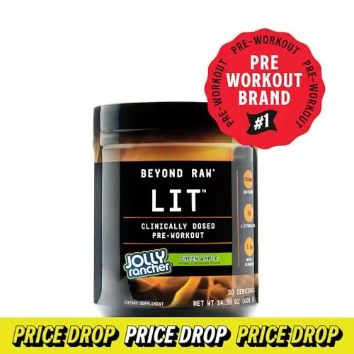 BEYOND RAW LIT | Clinically Dosed Pre-Workout Powder | Contains Caffeine, L-Citruline BEYOND RAW Au supplements