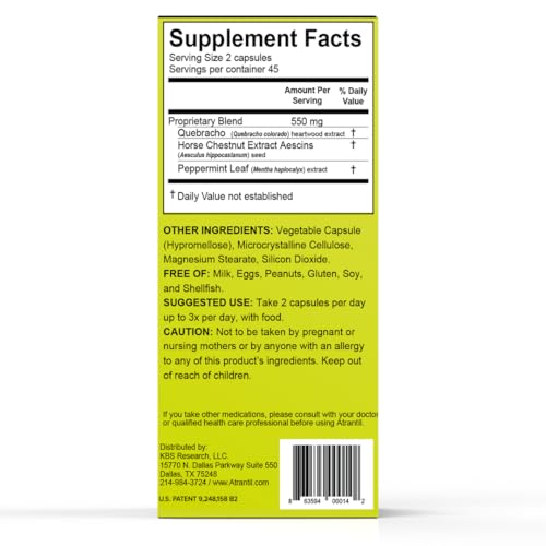Atrantil 90 Capsules-Antioxidant Packed Polyphenol for Bloating and Gas Relief, Abdominal Discomfort, Constipation, Diarrhea, Postbiotic, Change in Bowel Habits and Everyday Digestive Health. Atrantil Au supplements