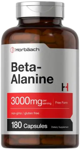 Beta Alanine Capsules | 3000mg | 180 Count | Non-GMO, Gluten Free Supplement Horbäach Au supplements