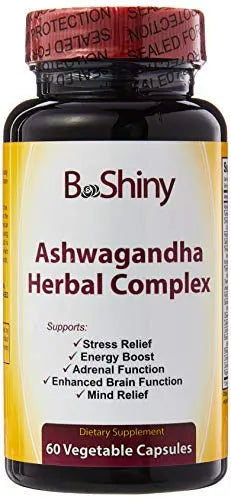 BeShiny Ashwagandha Complex with termeric Cinnamon Basil Leaf Supports a Healthy BeShiny Au supplements