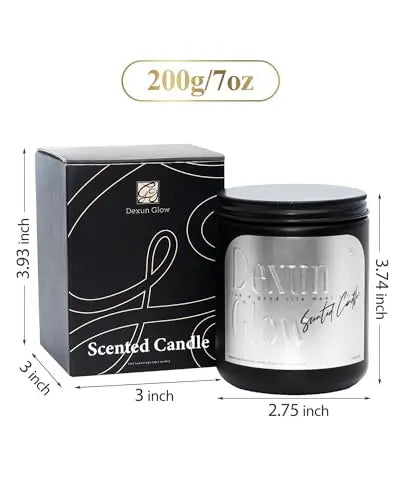Aromatherapy Candle, Handcrafted with Natural Soy Wax and Essential Oils for Home Scented Dexun Glow Au supplements