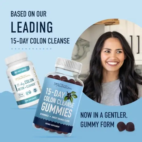 15 Day Colon Cleanse & Detox Gummies | Occasional Constipation & Bloating Relief SMNutrition Au supplements