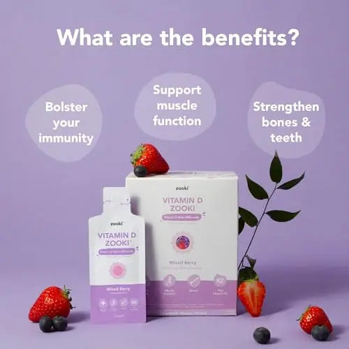 Zooki 3000iu Liposomal Vitamin D3 + K2 Liquid Sachets | 4X Higher Absorption Clinically Proven yourzooki Au supplements