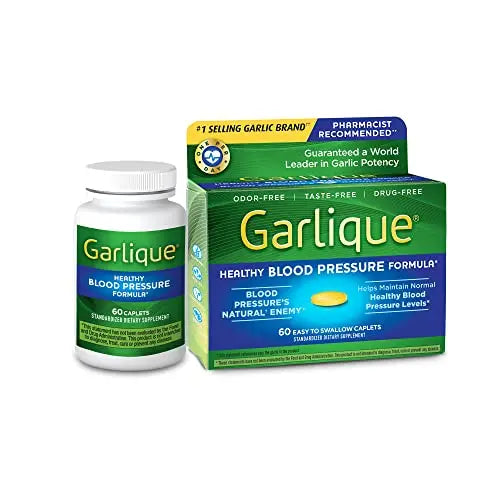 Garlique Garlic Extract Supplement, Healthy Blood Pressure Formula, Odorless & Vegan Garlique Au supplements