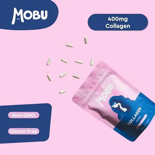 Hydrolysed Collagen 400mg 120 Capsules | Hair, Skin and Joint Health Supplement | Bovine Collagen for Women & Men MOBU Au supplements