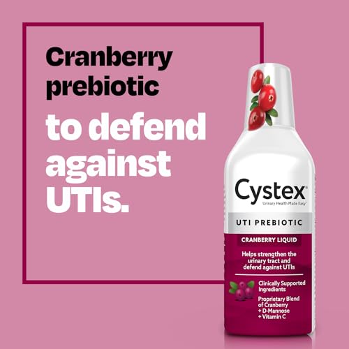 Cystex Urinary Tract Infection Support & Prevention - Cranberry Prebiotic Supplement with D-Mannose & Vitamin C for UTI Protection & Urinary Health Maintenance - 7.6 fl oz (Pack of 2) Cystex Au supplements