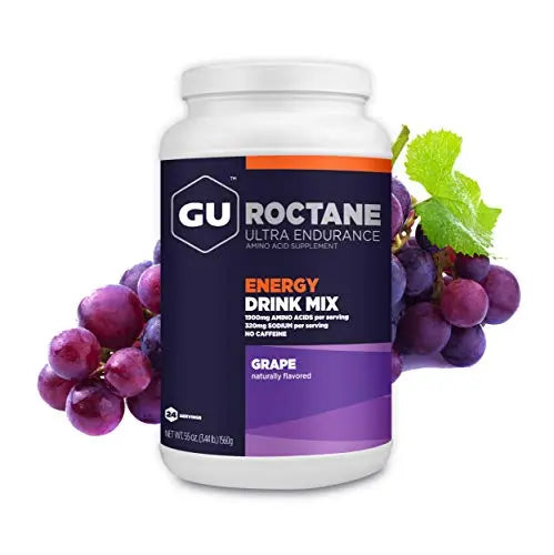 GU Energy Roctane Ultra Endurance Energy Drink Mix, 3.44-Pound Jar, Grap GU Energy Au supplements