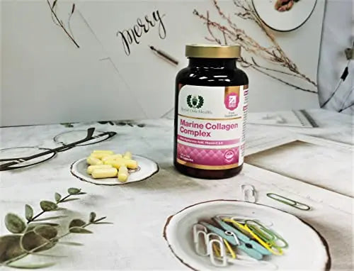 Marine Collagen Complex – 120 Hydrolyzed Fish Collagen Capsules – Enriched with Vitamin C Royal Oak Health Au supplements
