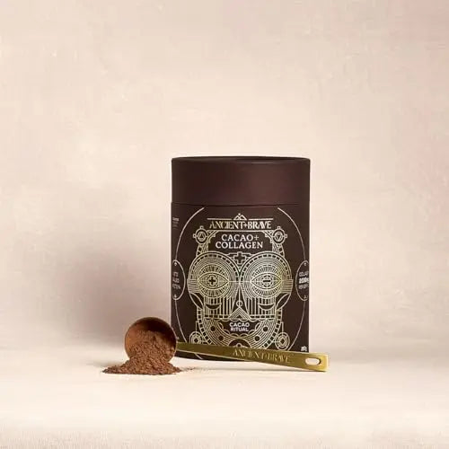 Ancient + Brave - Cacao + Collagen Powder 250g - Peruvian Raw Cacao Hot Chocolate with Grass-Fed Hydrolysed Bovine Collagen Ancient + Brave Au supplements