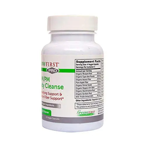 Greens First Full Body AM/PM Cleanse, 20 Veggie Capsules – Supplement for Natural Detox Greens First Au supplements
