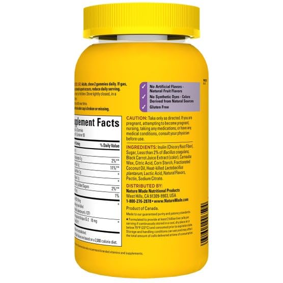 Nature Made Triple Action Biotic Gummy, 100 Gummies, Combined Prebiotic, Probiotic and PostBiotic, 50 Day Supply Nature Made Au supplements