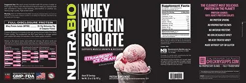 NutraBio Whey Protein Isolate Supplement – 25g of Protein Per Scoop with Complete NutraBio Au supplements