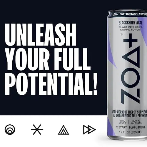 ZOA+ Pre-Workout Sugar Free Energy Drink, Orange Grapefruit - NSF Certified for Sport ZOA Au supplements