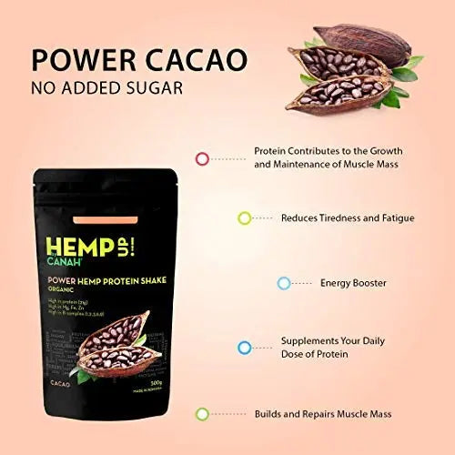 Canah Hemp Up Organic Protein Shake Powder – Muscle gain & Boost up Immune System, HEMP UP! Au supplements