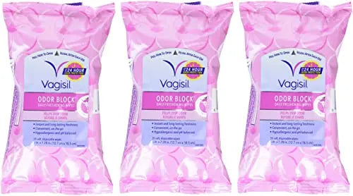 Vagisil Odor Block Daily Freshening Wipes for Feminine Hygiene in Resealable Pouch Vagisil Au supplements
