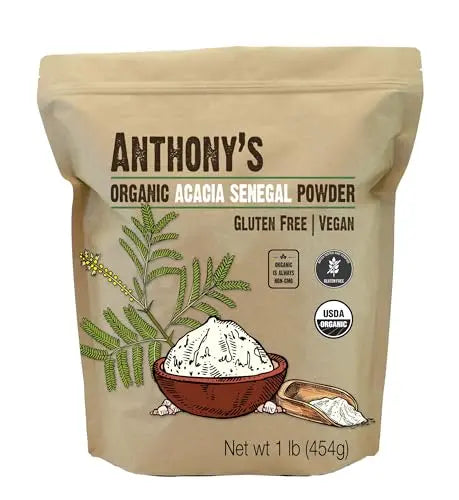 Anthony's Organic Acacia Senegal Powder, 1 lb, Batch Tested Gluten Free, Non GMO Anthony's Au supplements