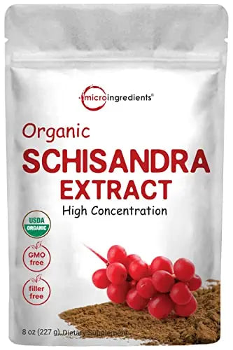Organic Schisandra Extract Powder, 8 Ounce, Traditional Adaptogen and Filler Micro Ingredients Au supplements