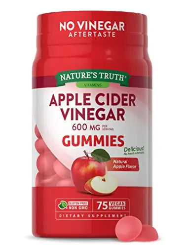 Nature's Truth Apple Cider Vinegar Gummies | 600 mg | 75 Gummies | Natural Apple Flavor Nature's Truth Au supplements