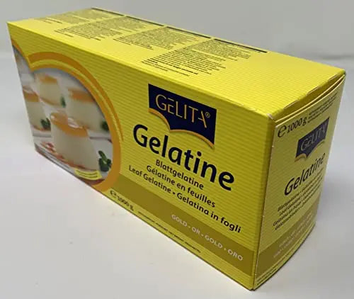 Gelita | Gold Leaf Gelatine | 500 Leaves | Allergen Free | Ideal for Thickening or jellification Gelita Au supplements
