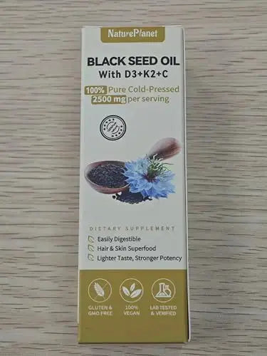 NaturePlanet Organic Soursop Bitters and Black Seed Oil Drops Bundles with Vitamins D3, K2, B6, C | NaturePlanet Au supplements