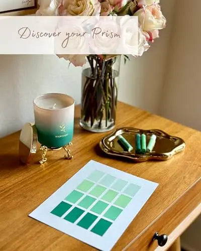 Inspired Picks Refreshing Green Candle – Wood Sage & Sea Salt w/Gold Stemmed Leaves Symbol Inspired Picks Au supplements