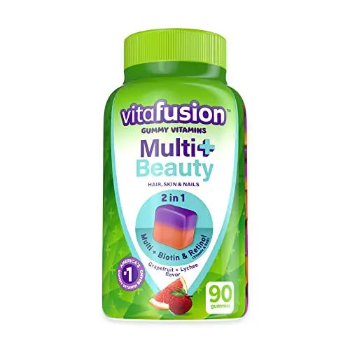 Vitafusion Multivitamin Plus Beauty – 2-in-1 Benefits – Adult Gummy with Hair, Skin & Nails Vitafusion Au supplements