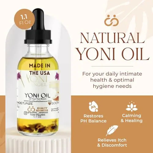 Natural Yoni Oil, Mint Fresh Feminine Care Oil, Reduces Odor, Restores pH Balance, All Natural, Herbal Yoni Quality Seamoss and Yoni Oil Au supplements