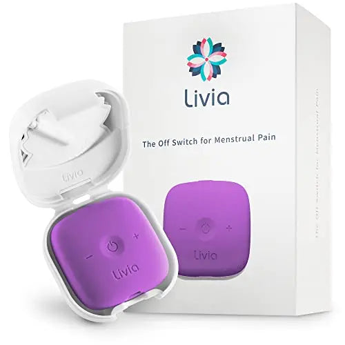 Livia Menstrual Pain Relief Device, Purple - The Off Switch for Period Pain - Portable Unit with Stick Livia Au supplements