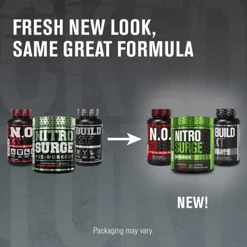 Jacked Factory Nitrosurge Pre Workout, N.O. XT Nitric Oxide Supplement & Build-XT Daily Jacked Factory Au supplements