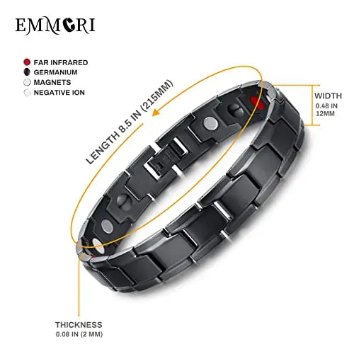 EMMORI Ultra Strength Magnetic Bracelet - 3,500 Gauss Per Magnet -Magnetic Bracelets Emmori Au supplements