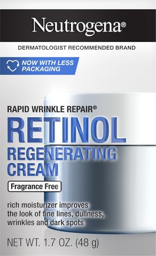 Neutrogena Rapid Wrinkle Repair, Retinol Face Moisturizer, Daily Anti-Aging Neck & Face Cream with Hyaluronic Acid, Retinol Cream