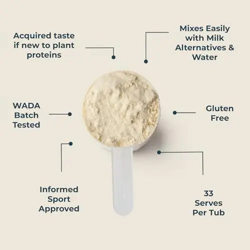 Kinetica Vanilla Flavour Plant Protein 1kg | Blend of Pea and Rice Protein | Vegan Kinetica Au supplements