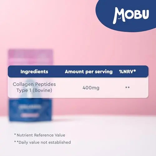 Hydrolysed Collagen 400mg 120 Capsules | Hair, Skin and Joint Health Supplement | Bovine Collagen for Women & Men MOBU Au supplements