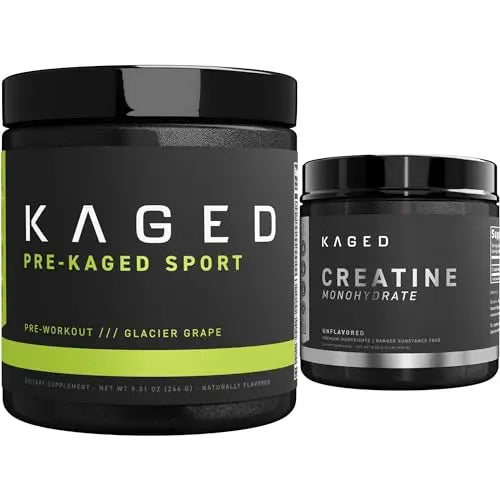 Kaged Pre Sport & Creatine Monohydrate Bundle | Glacier Grape Pre + Unflavored Creatine Kaged Au supplements