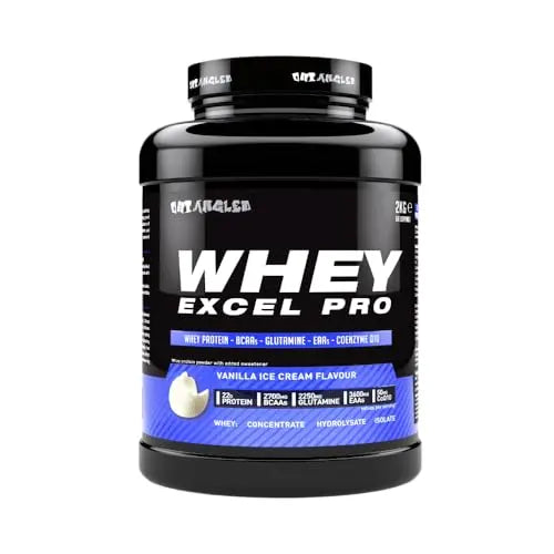 Out Angled Whey Excel Pro Whey Protein Powder Vanilla Flavour, 2kg, 66 Servings, High Protein Powder OUT ANGLED Au supplements